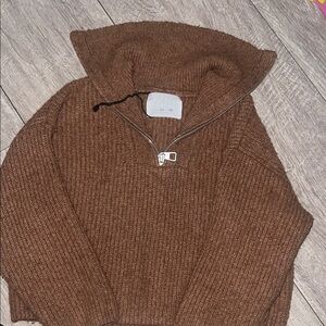 Zara Brown Cowl Neck Sweater